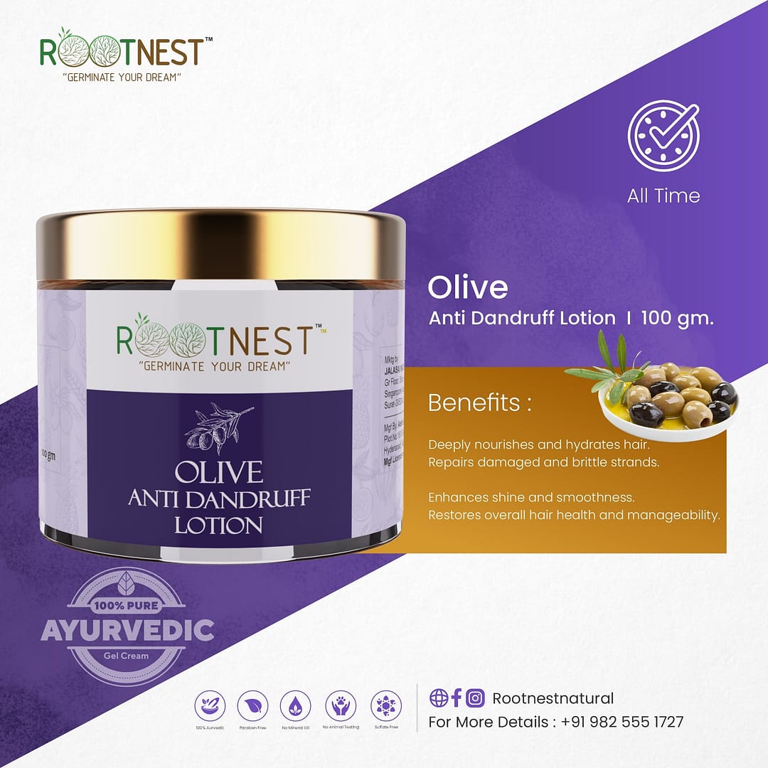 Olive Anti Dandruff Lotion 100 gm-min