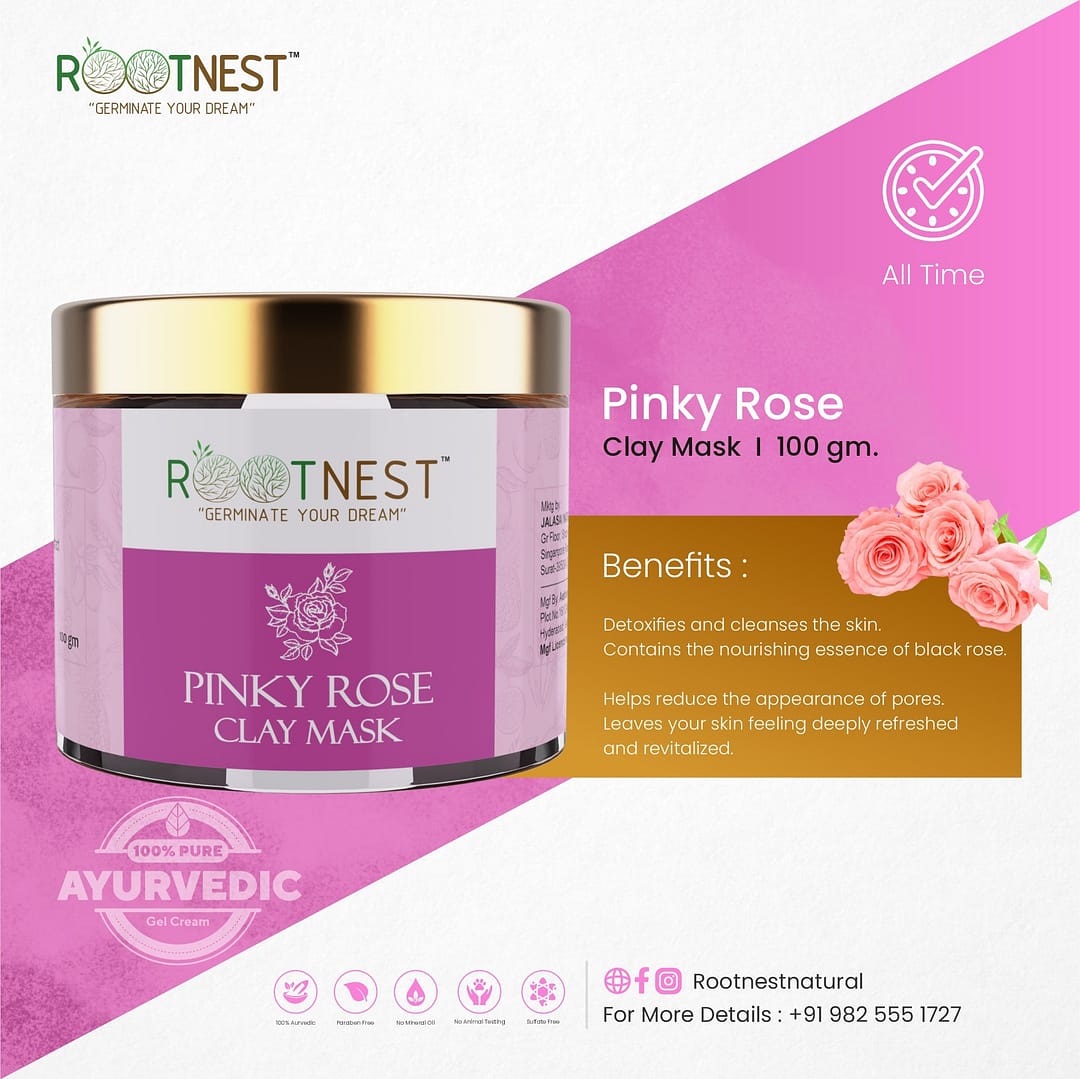 Pinky Rose Clay Mask 100 gm-min